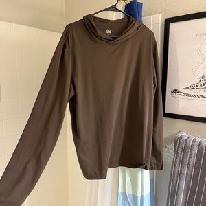 ALO Yoga Conquer Reform Hoodie — Brown